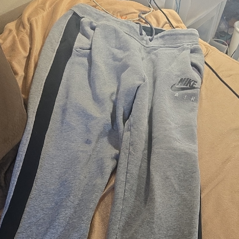 Nike Womens Gray and Black Joggers